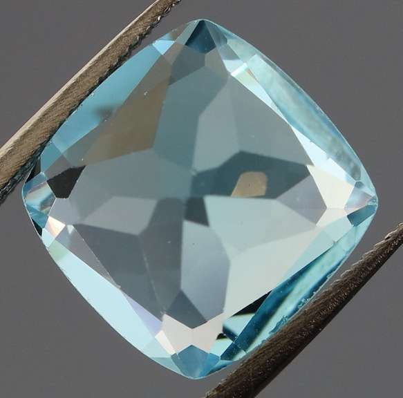 Vivid! 4.70ct cushion cut Swiss blue Topaz