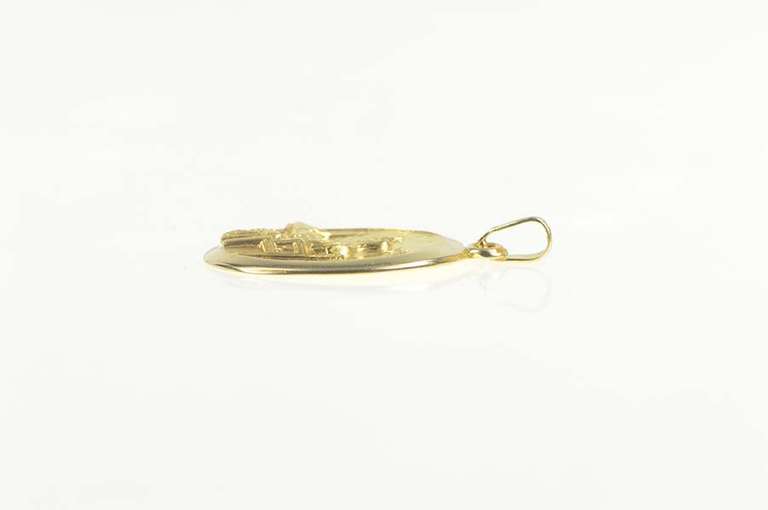 14K Yellow Gold Patron St Mother Teresa Faith Talisman Charm/Pendant