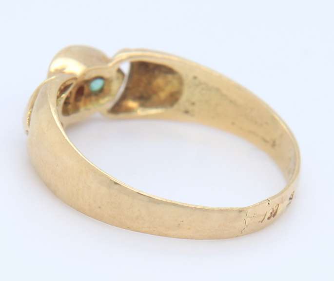 Handsome Yellow Gold Ruby, Emerald and Sapphire Cocktail Ring