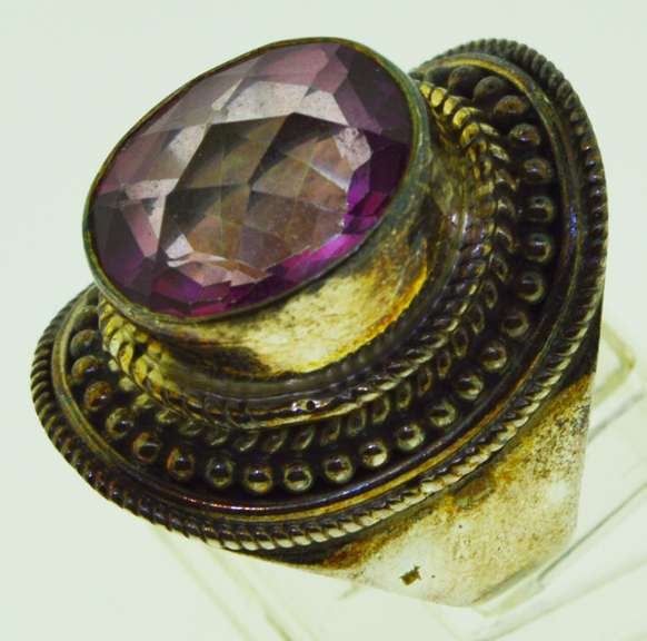 Vintage Sterling Silver Pink Spinel Ring
