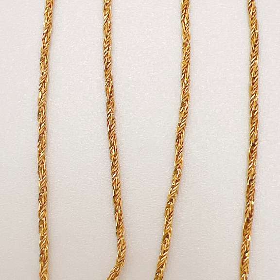 14kt Solid Yellow Gold Twisted Rope Chain