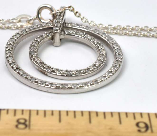 Sterling Silver Necklace With A Circle Pendant
