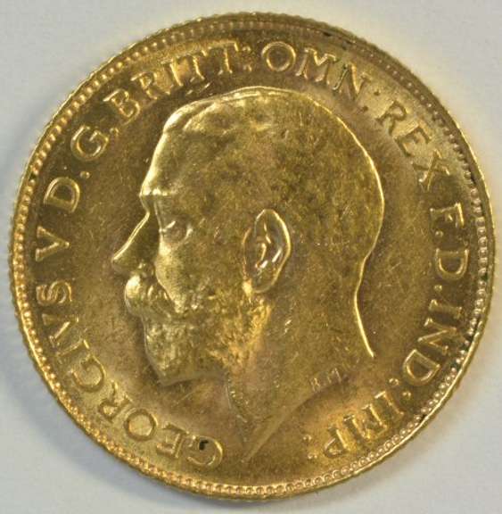 Lustrous Gem BU 1913 Great Britain Gold Half Sovereign