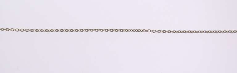 Sterling Silver Green Color Stone Pendant With Chain
