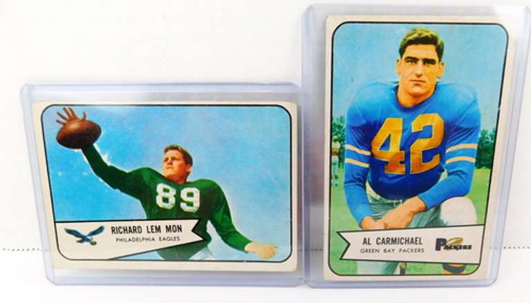 2 Bowman Gum 1954 Football Cards