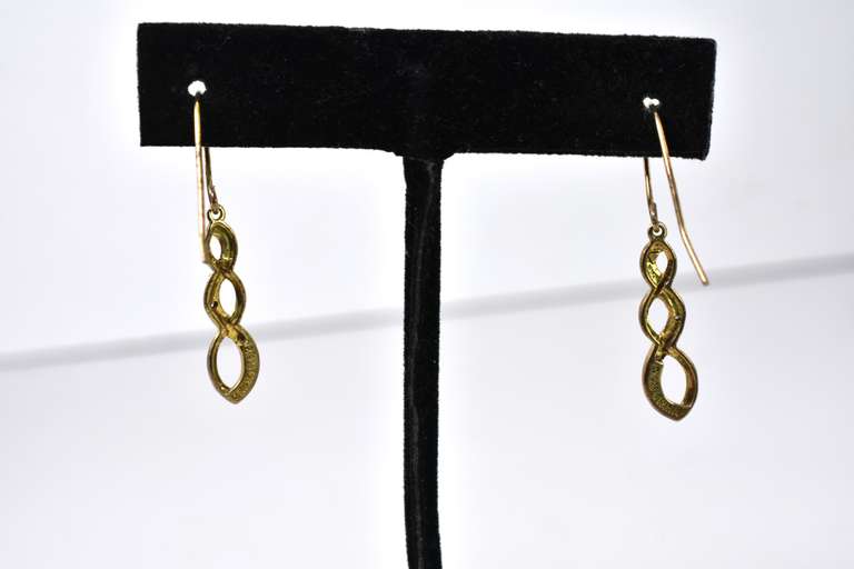Vermeil Dangle Earrings With Silver Accents