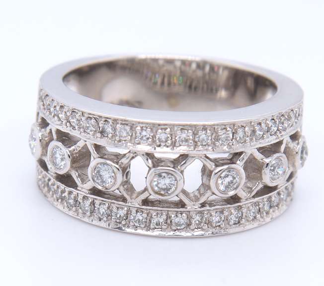 Dazzling White Gold Diamond Band