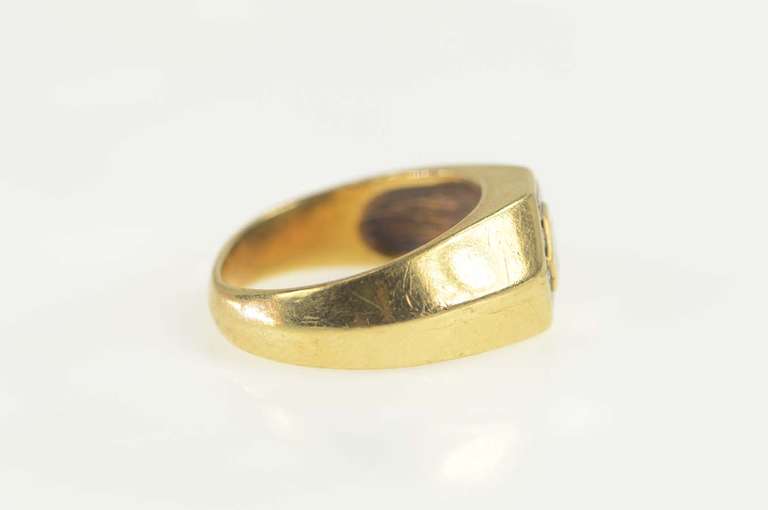 14K Yellow Gold 0.50 Ctw Natural Emerald Diamond Honeycomb Ring