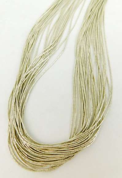 Long 30-Strand Sterling Liquid Silver Necklace