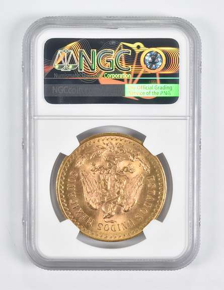 MS64 1946 Mexico 50 Gold Pesos NGC