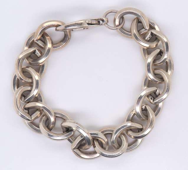 Vintage Sterling Silver Fancy Link Bracelet