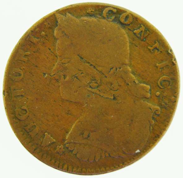 1787 Connecticut Copper Miller 33.37-Z.9 W3915 Rarity-5 Draped Bust Left Very Good
