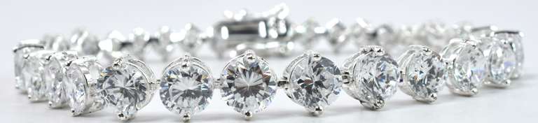 Sterling Silver CZ Bracelet