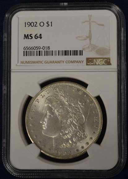 1902-O Morgan Silver Dollar NGC MS64