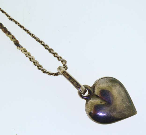 Italian Sterling Silver Heart Necklace