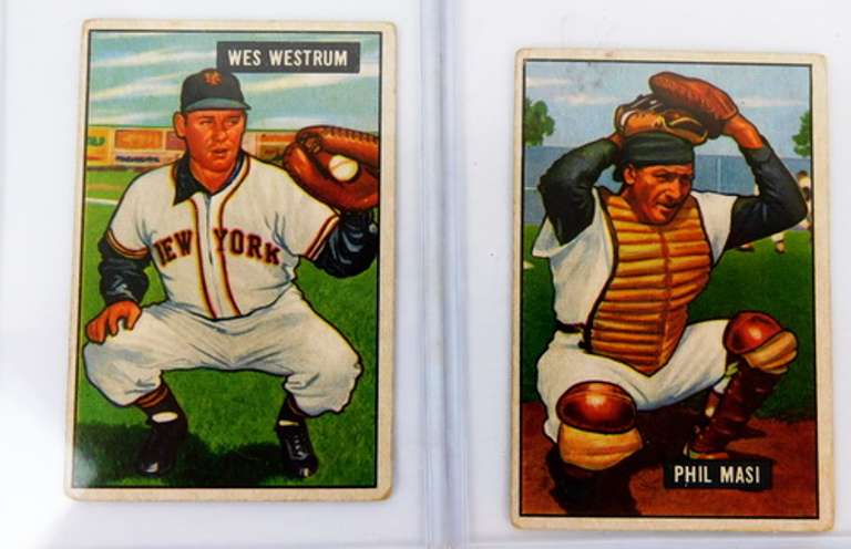 2 Bowman 1951 Baseball Cards