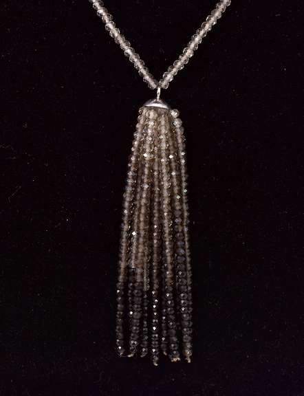 90.00 Carat Beaded Topaz Necklace with 18K White Gold Clasp