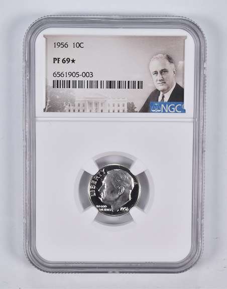 PF69* 1956 Roosevelt Dime NGC