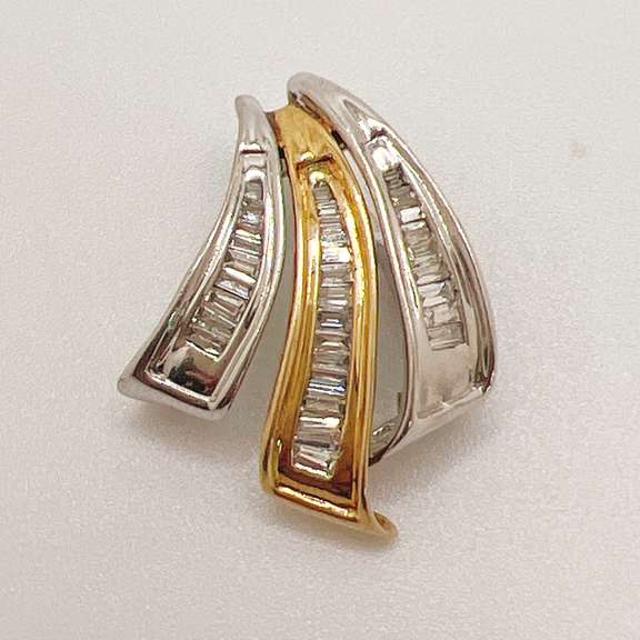 14kt Solid Gold & Diamond Slide Pendant