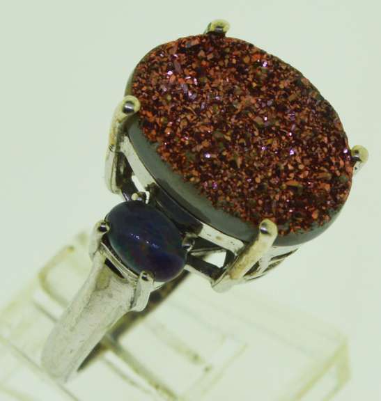 Sterling Silver Pink Sandstone Ring