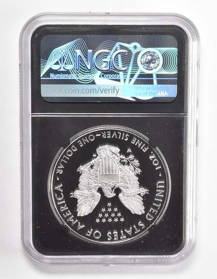 PF70 UCAM 2020-W American Silver Eagle First Day Denver Signed NGC