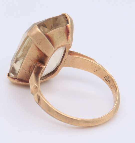 Fancy Yellow Gold Lemon Quartz Ring