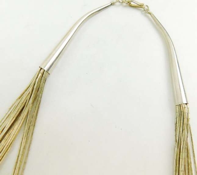 Long 30-Strand Sterling Liquid Silver Necklace