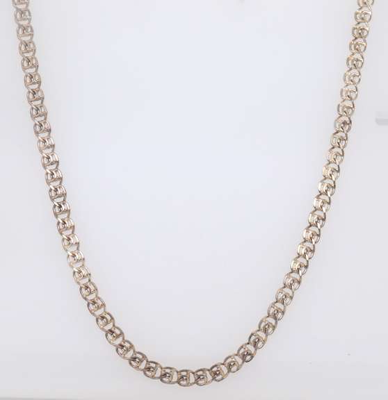 925 Sterling Silver Fancy Link Chain Necklace