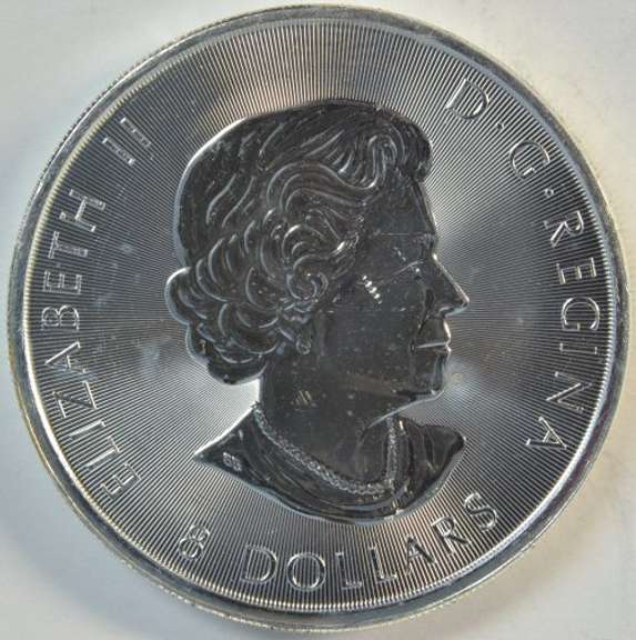 Superb Canada 2016 White Falcon Gem BU 1.5 oz pure Silver Coin