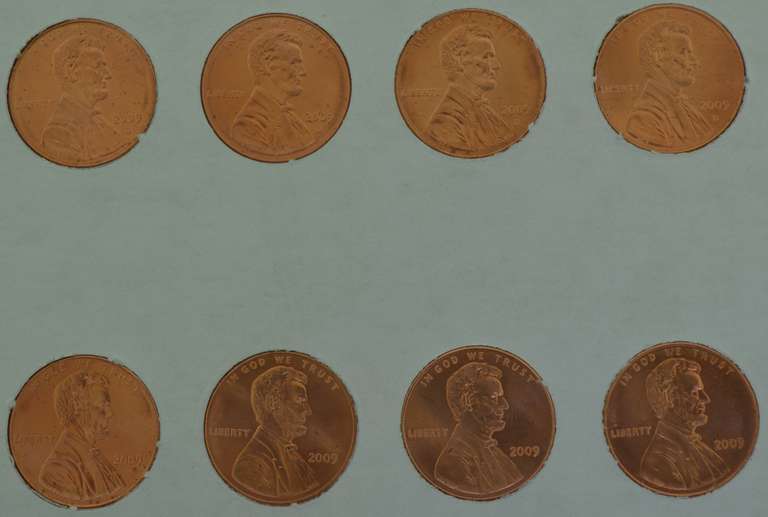 2009 Lincoln Penny Collection with COA