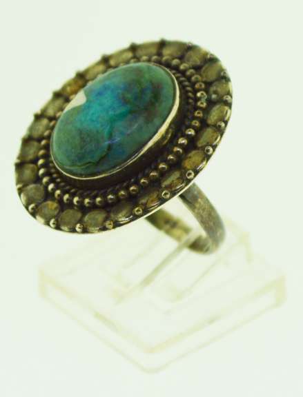 Sterling Silver Green Quartz Ring