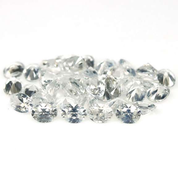 Outstanding 9.21ct diamond white Zircon set