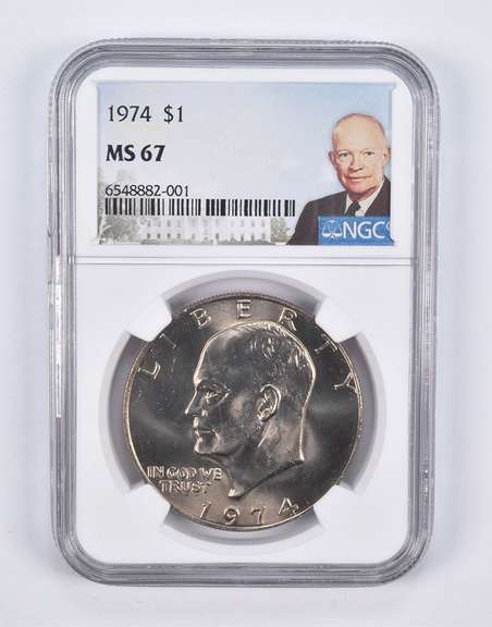 MS67 1974 Eisenhower Silver Dollar NGC