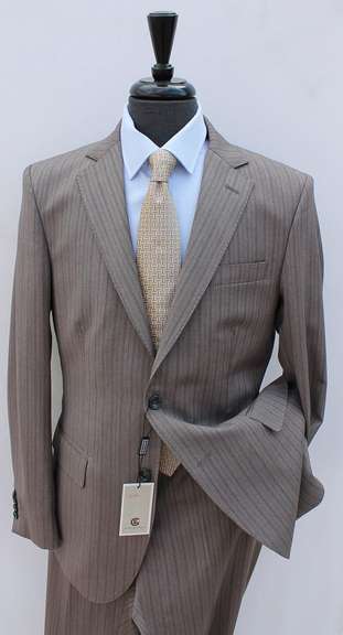 Stylish Shadow Stripe Slim Fit Suit By Galante