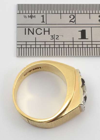 Tasteful Man's 14k Diamond Ring