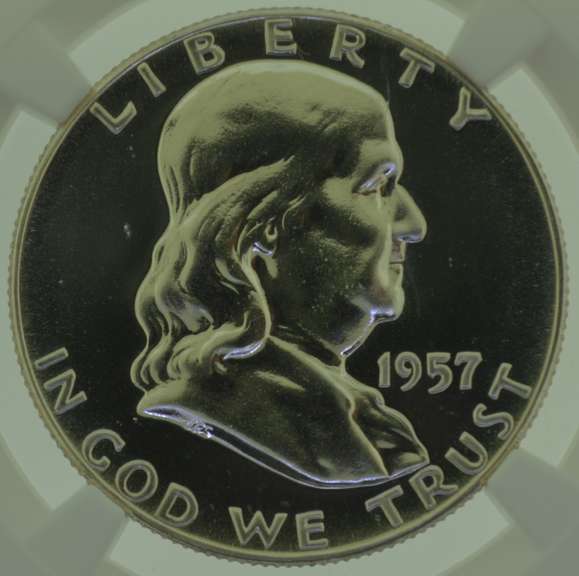 1957 Ben Franklin Silver Half Dollar NGC PF67