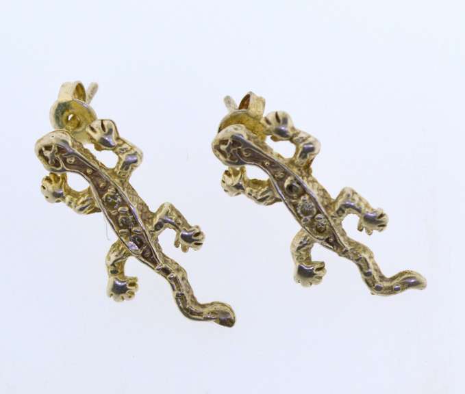 Sterling Silver Lizard Post Earrings