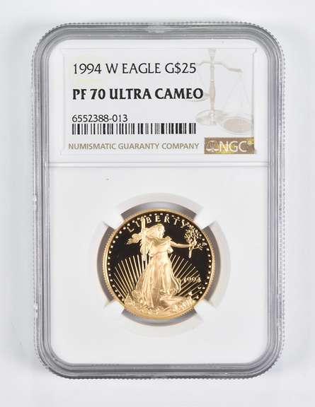 PF70 UCAM 1994-W $25 American Gold Eagle 1/2 Oz. .999 Fine Gold NGC
