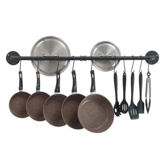 Wall Hanging Rail Rack Kitchen Utensil Wall Mounted