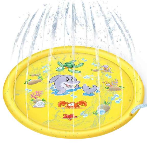 Upgraded 5-6ft Sprinkle Pad Inflatable Play Mat Kids