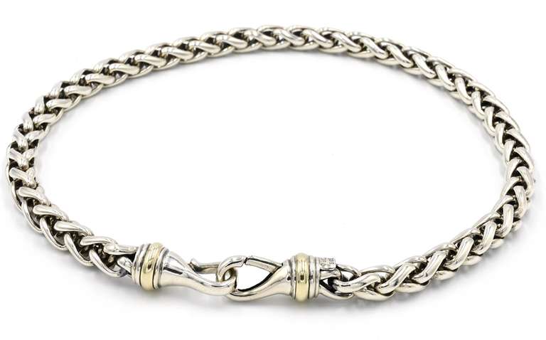 David Yurman Two Tone Wheat Chain Necklace