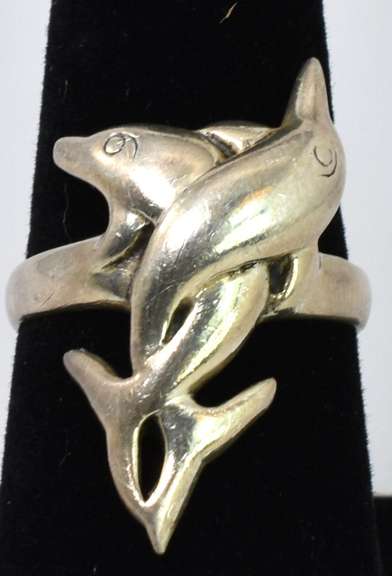 Sterling Silver Dolphin Ring