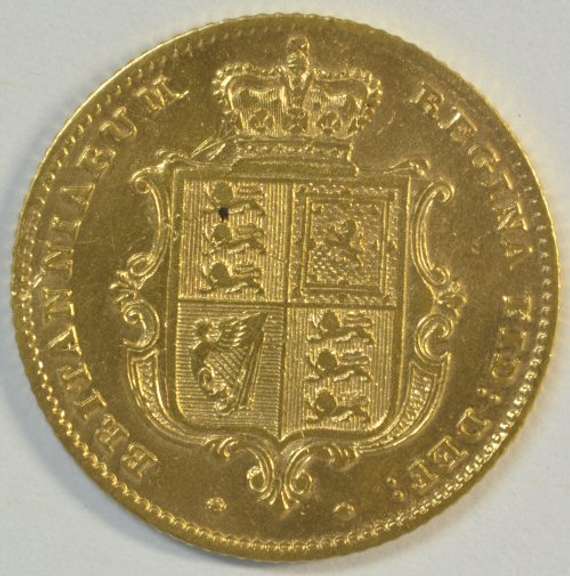 Scarce early 1849 Great Britain Gold Half Sovereign