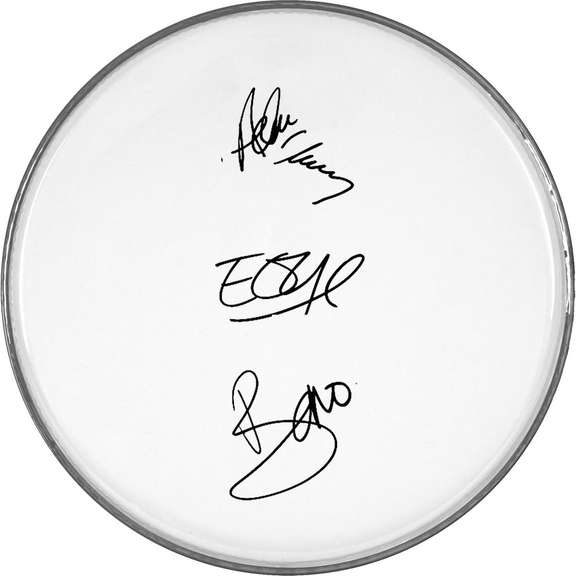U2 Autographed Facsimile Signed Drum Head