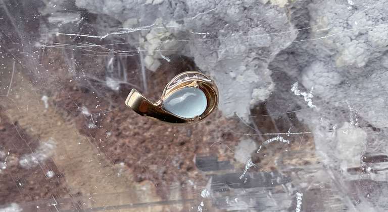 Pear Cut 2 Ct. Cabochon Aquamarine Diamond Pendant