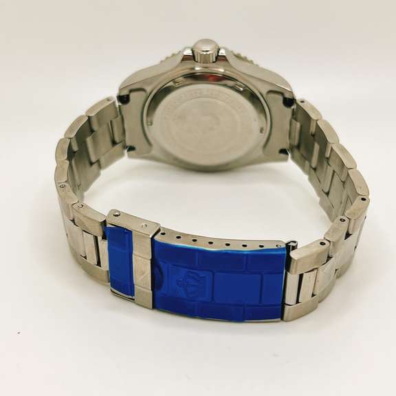 Men's Stainless Steel Diver Watch with Day Date