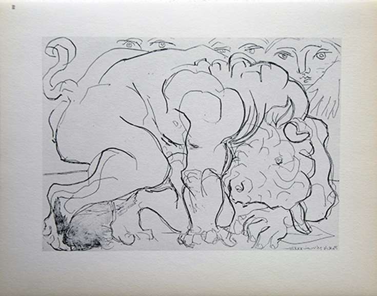 PABLO PICASSO, DYING MINOTAUR