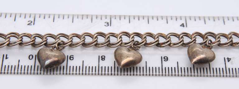 Lot of 2 Vintage Italian Sterling Silver Charm Bracelets