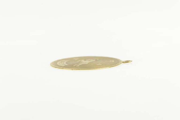 14K Yellow Gold Aries Astrological Zodiac Sign Symbol Charm/Pendant