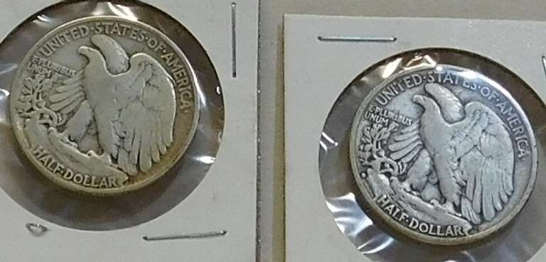 2 each 1939 Walking Lib Hf circ